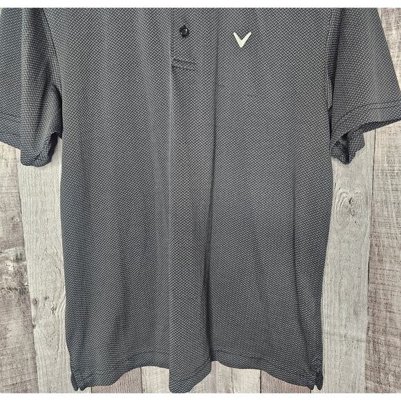 CALLAWAY Opti-Dri Black Golf Short Sleeve Polo SHIRT Men's size Medium - Picture 3 of 6